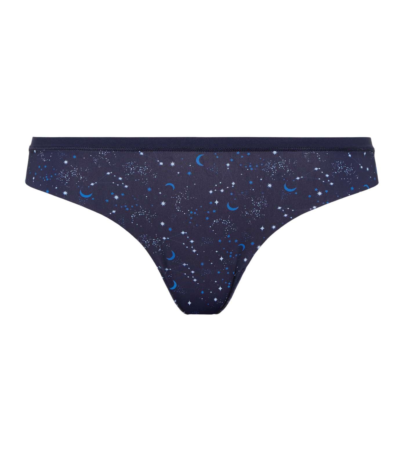 Blue Star Print Lace Thong Image 3