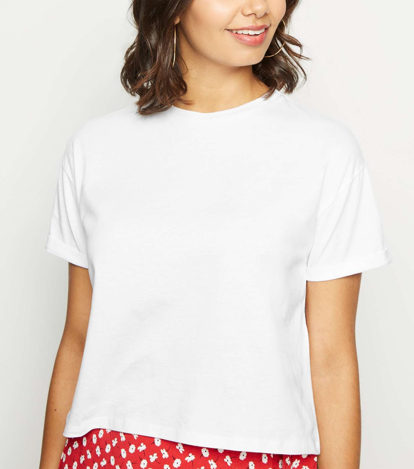 White Boxy Crop T-Shirt