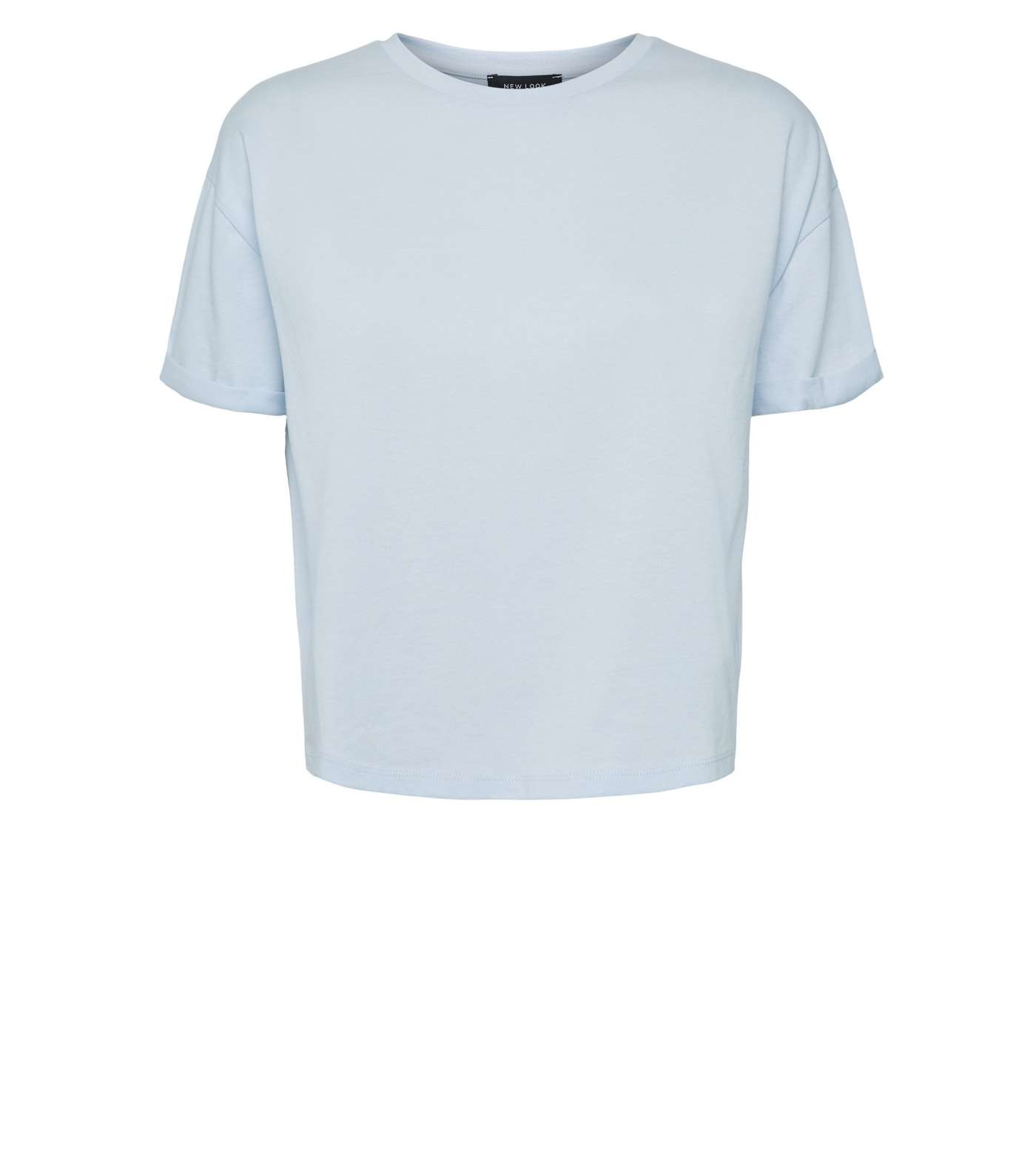 Pale Blue Boxy Crop T-Shirt Image 4