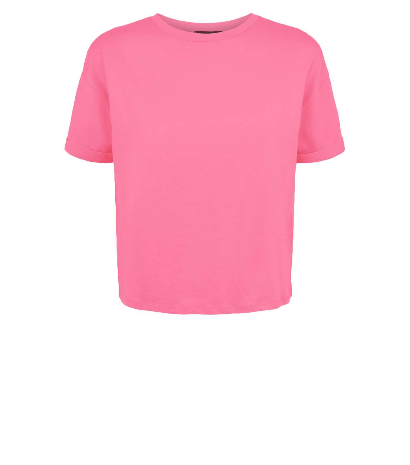 Bright Pink Boxy Crop T-Shirt Image 4