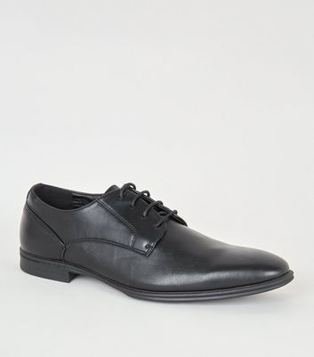 Black Leather-Look Formal Shoes | New Look