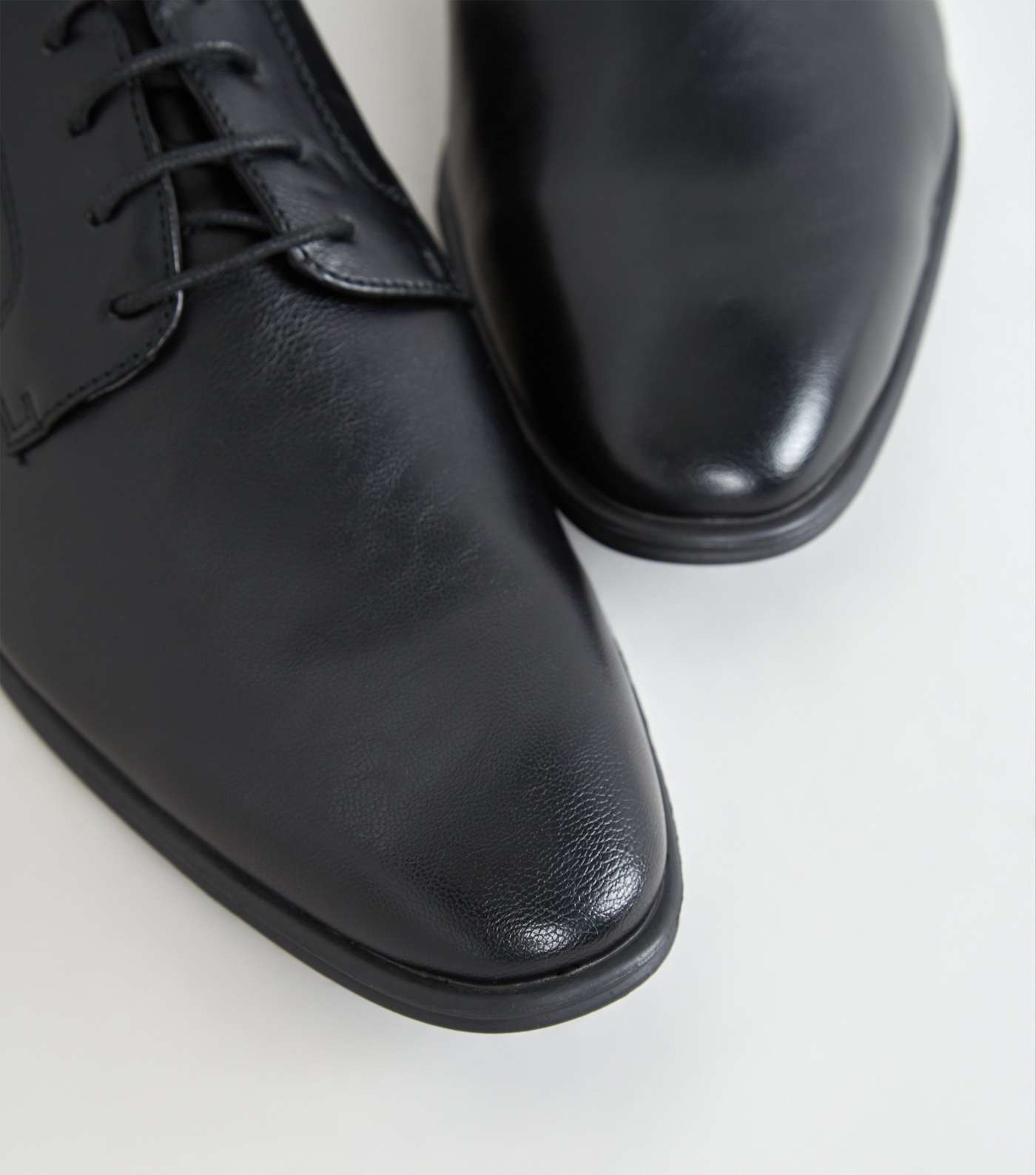 Black Leather-Look Formal Shoes Image 4