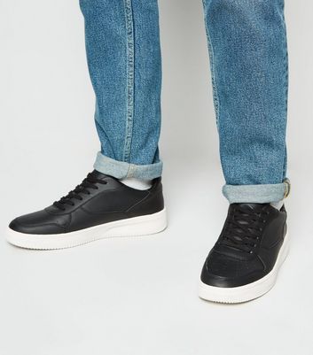 New look best sale black trainers