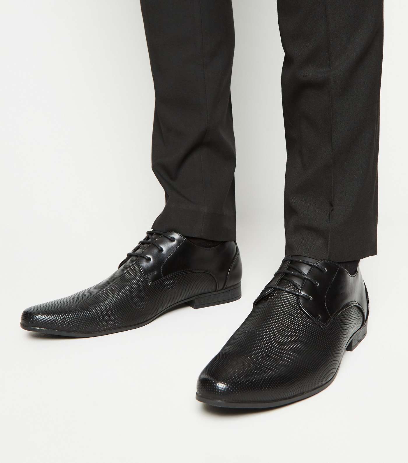 Black Perforated Formal Shoes