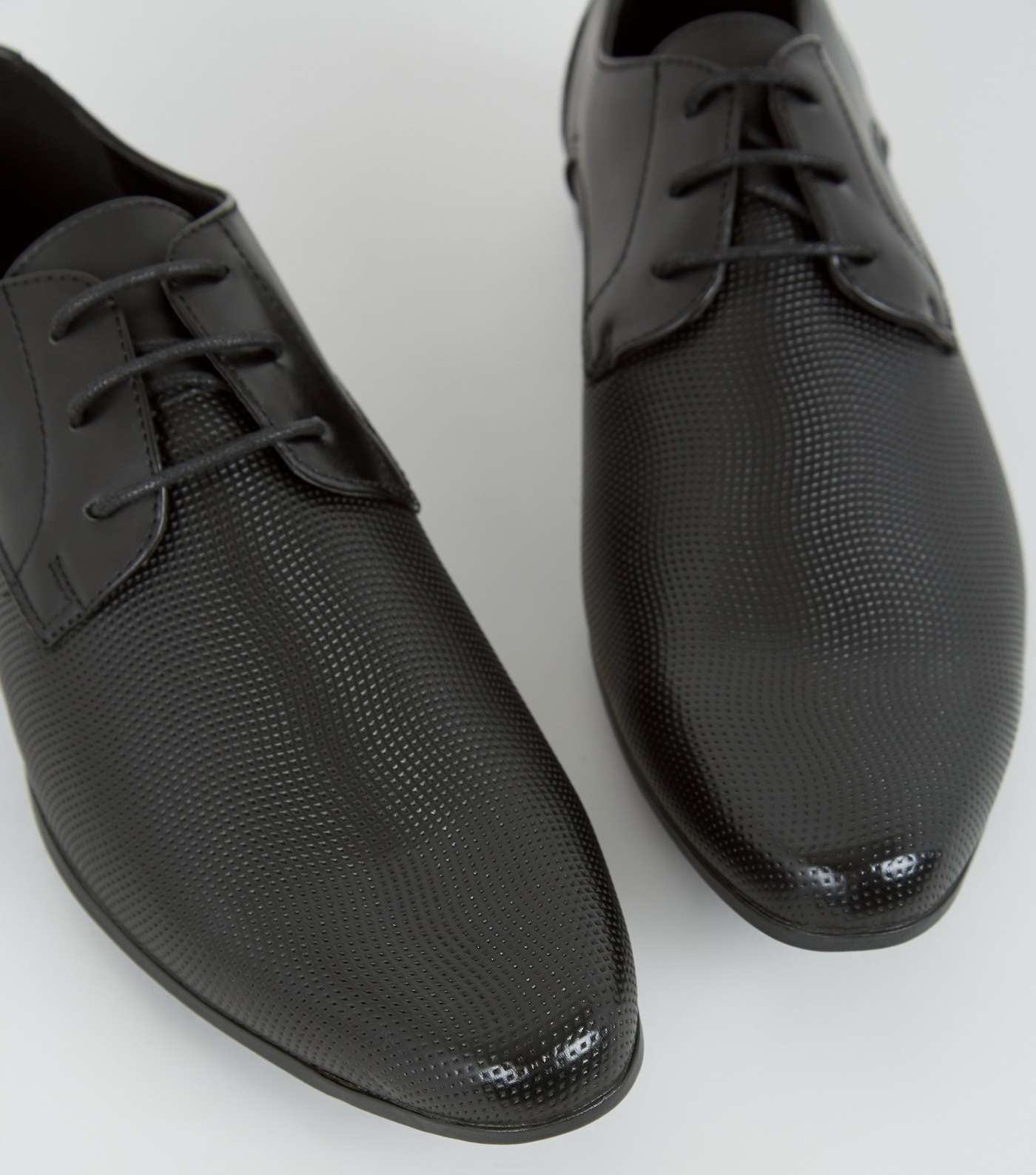 Black Perforated Formal Shoes Image 3