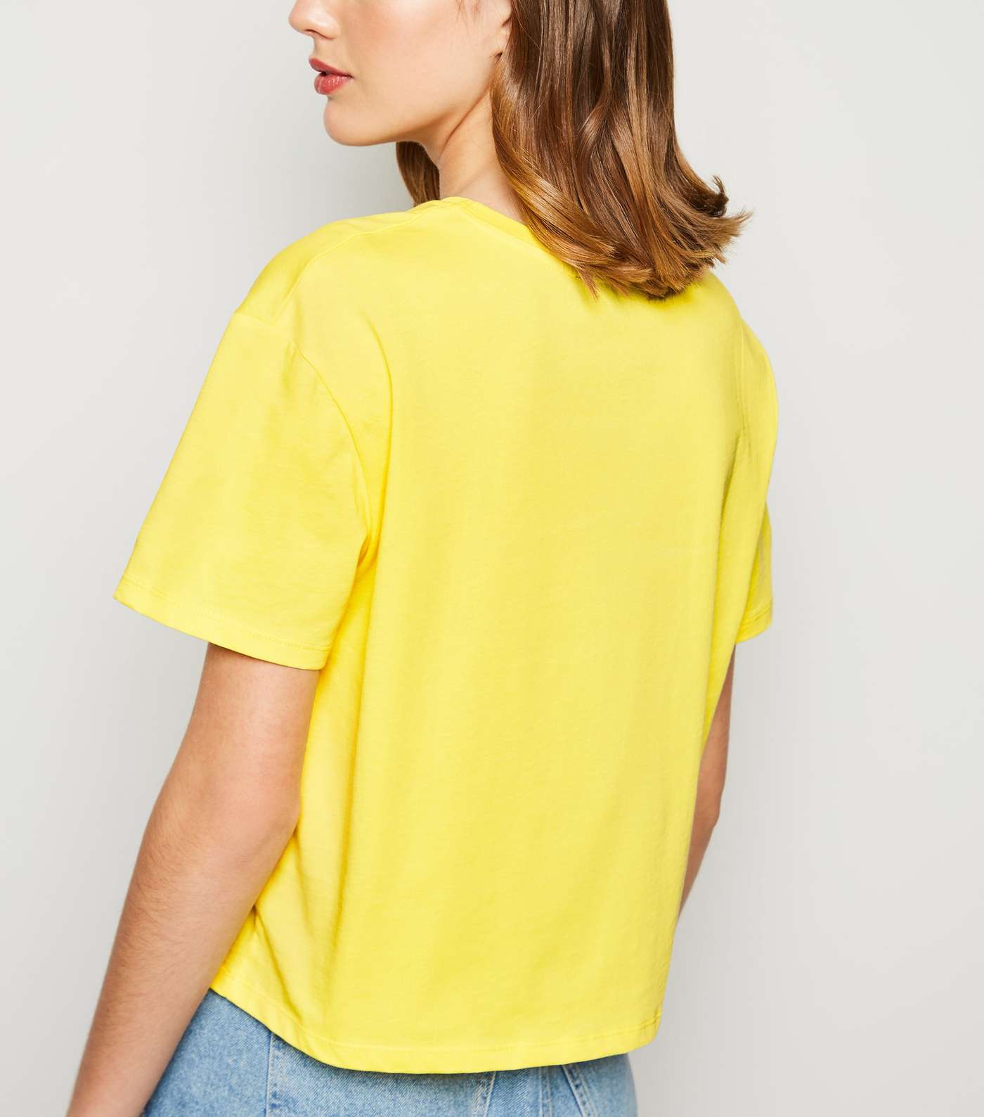 Yellow Bring The Sunshine Slogan Boxy T-Shirt Image 3