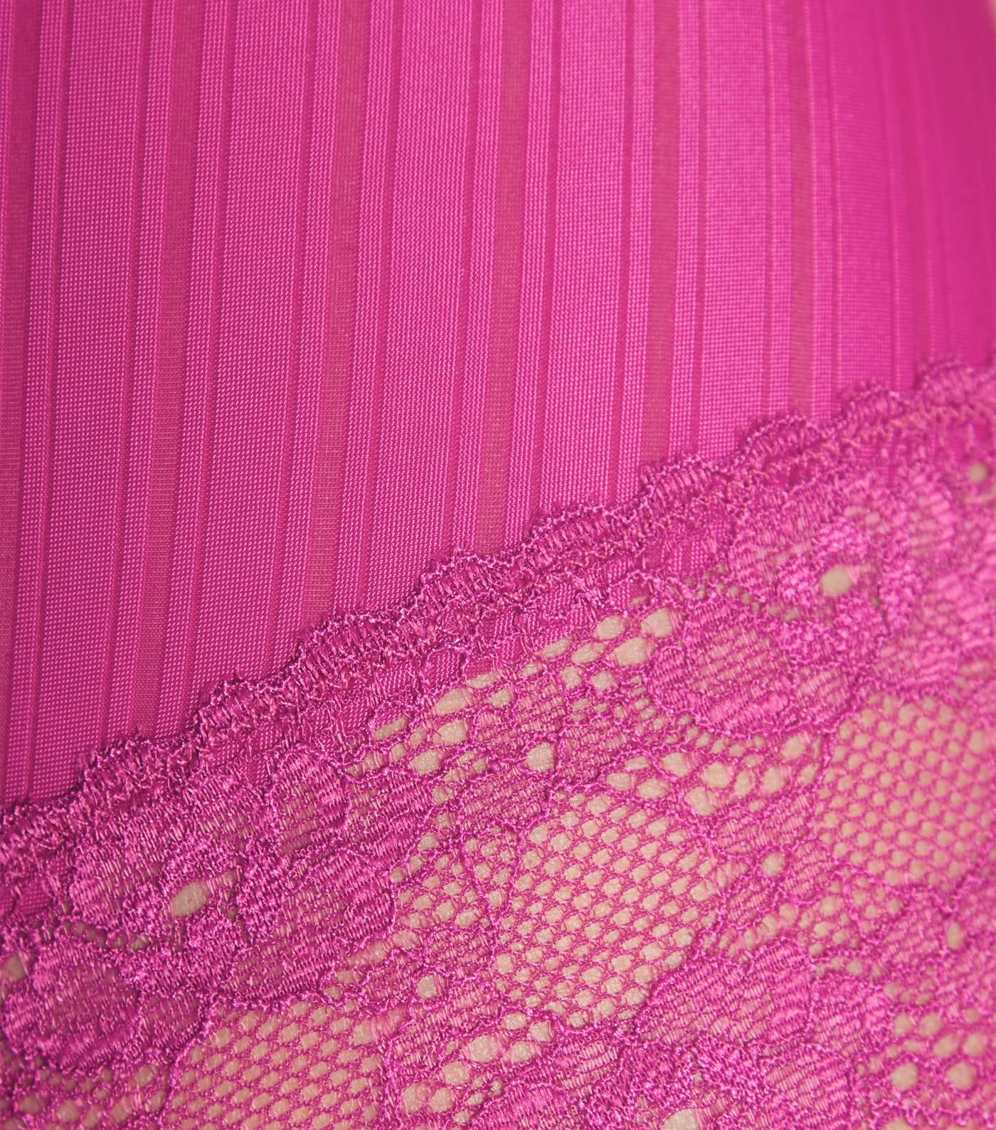 Pink Stripe Lace Leg Brazilian Briefs Image 4
