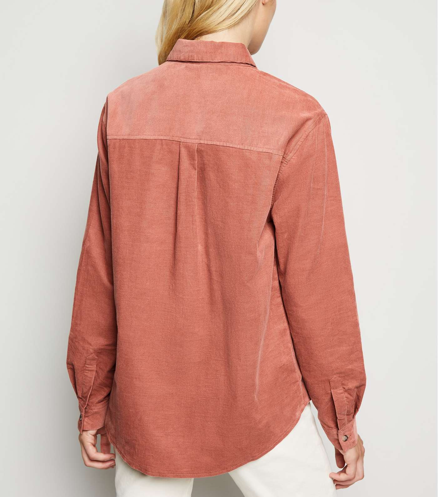 Pale Pink Corduroy Long Sleeve Shirt Image 3