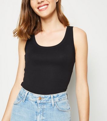 black baggy vest top