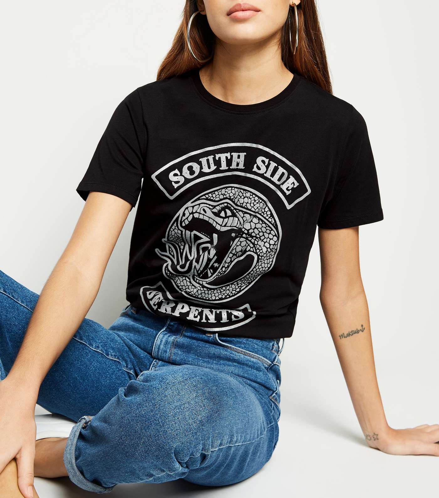 Black South Side Serpents Slogan T-Shirt Image 5
