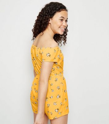 new look yellow playsuit