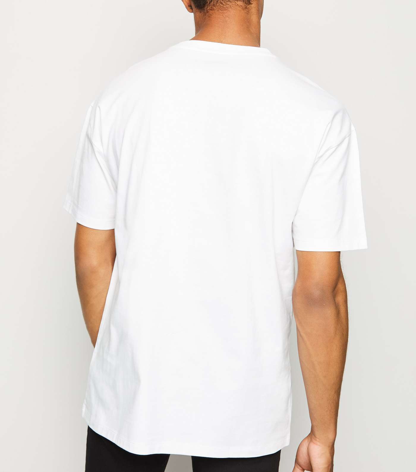 White Oversized Heavy Cotton T-Shirt Image 3