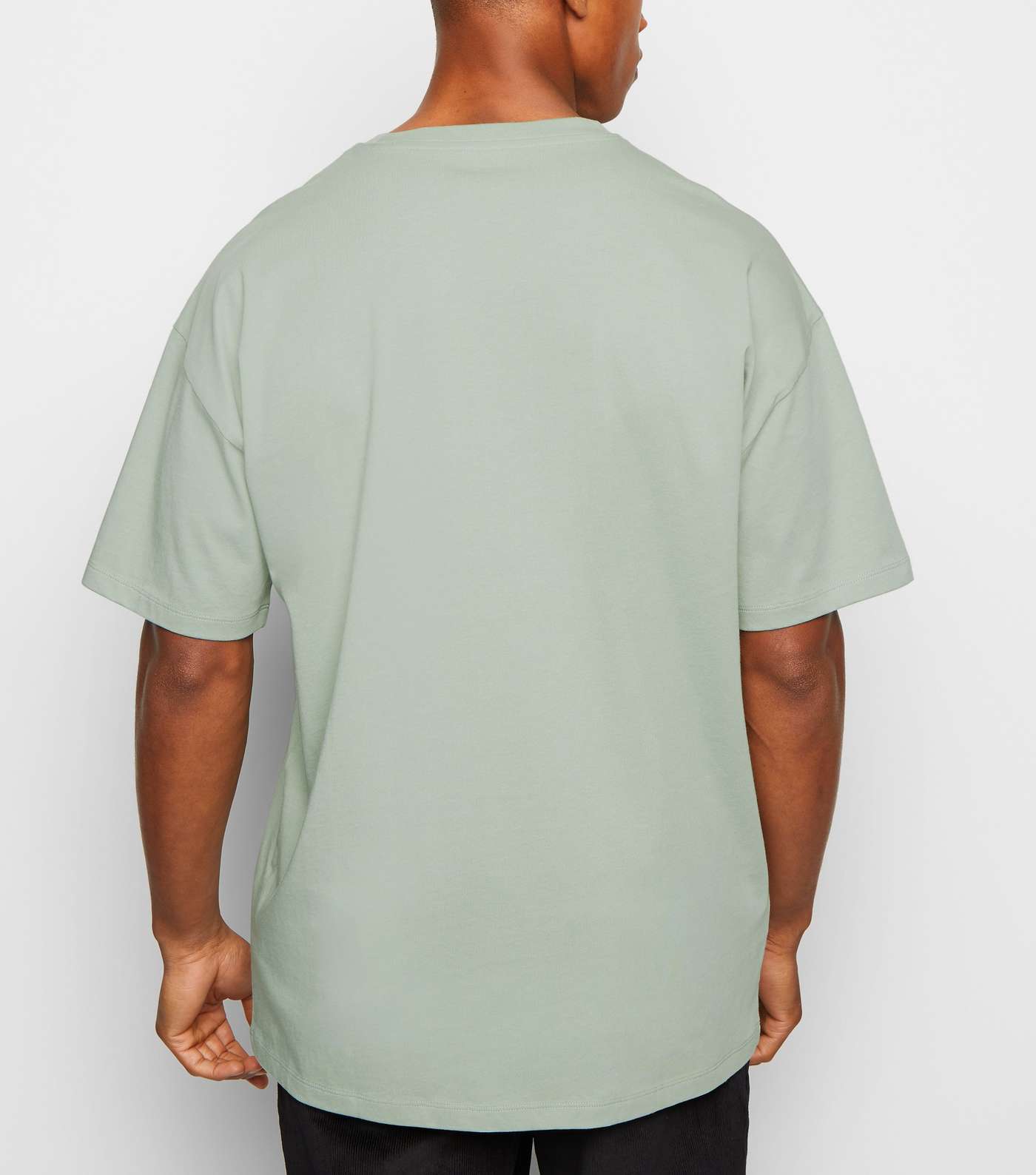Light Green Oversized Heavy Cotton T-Shirt Image 3