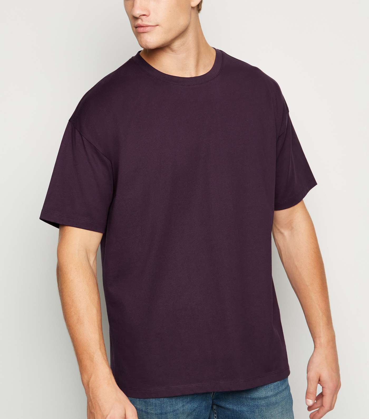 Dark Purple Oversized Heavy Cotton T-Shirt