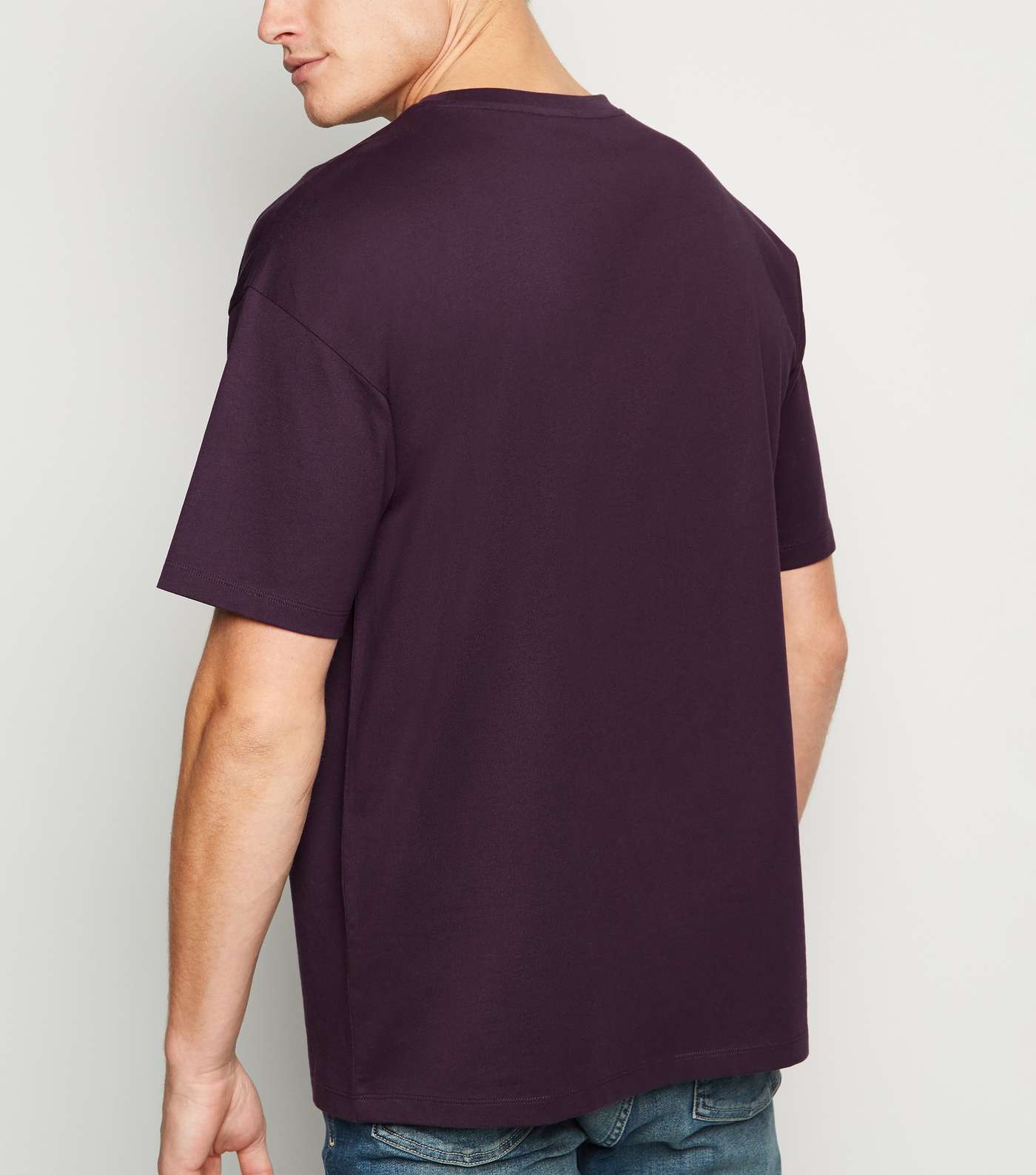 Dark Purple Oversized Heavy Cotton T-Shirt Image 3