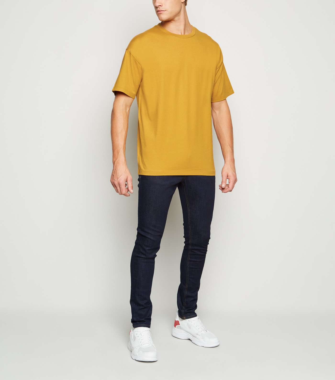 Yellow Oversized Heavy Cotton T-Shirt Image 2