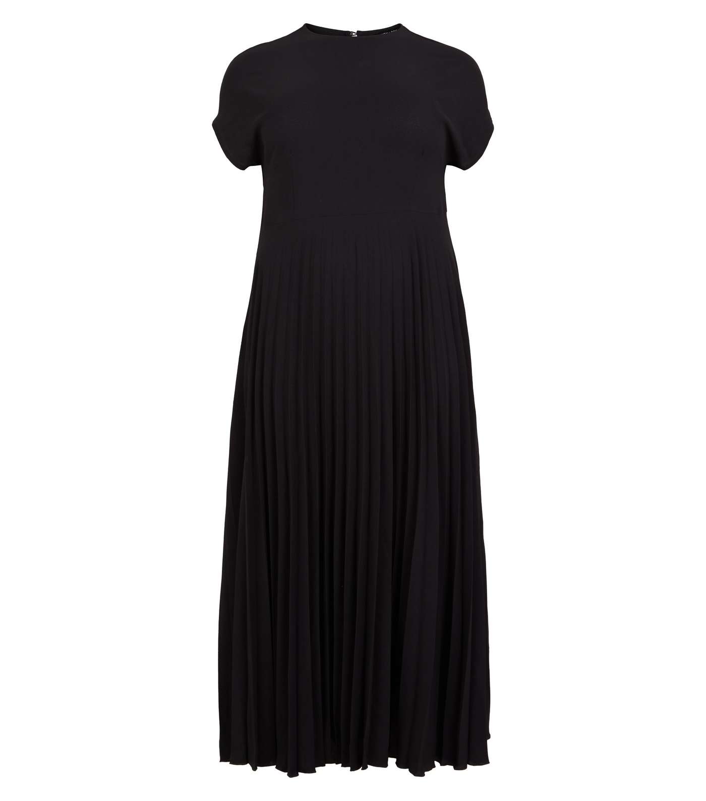 Curves Black Pleated Maxi Dress  Image 4