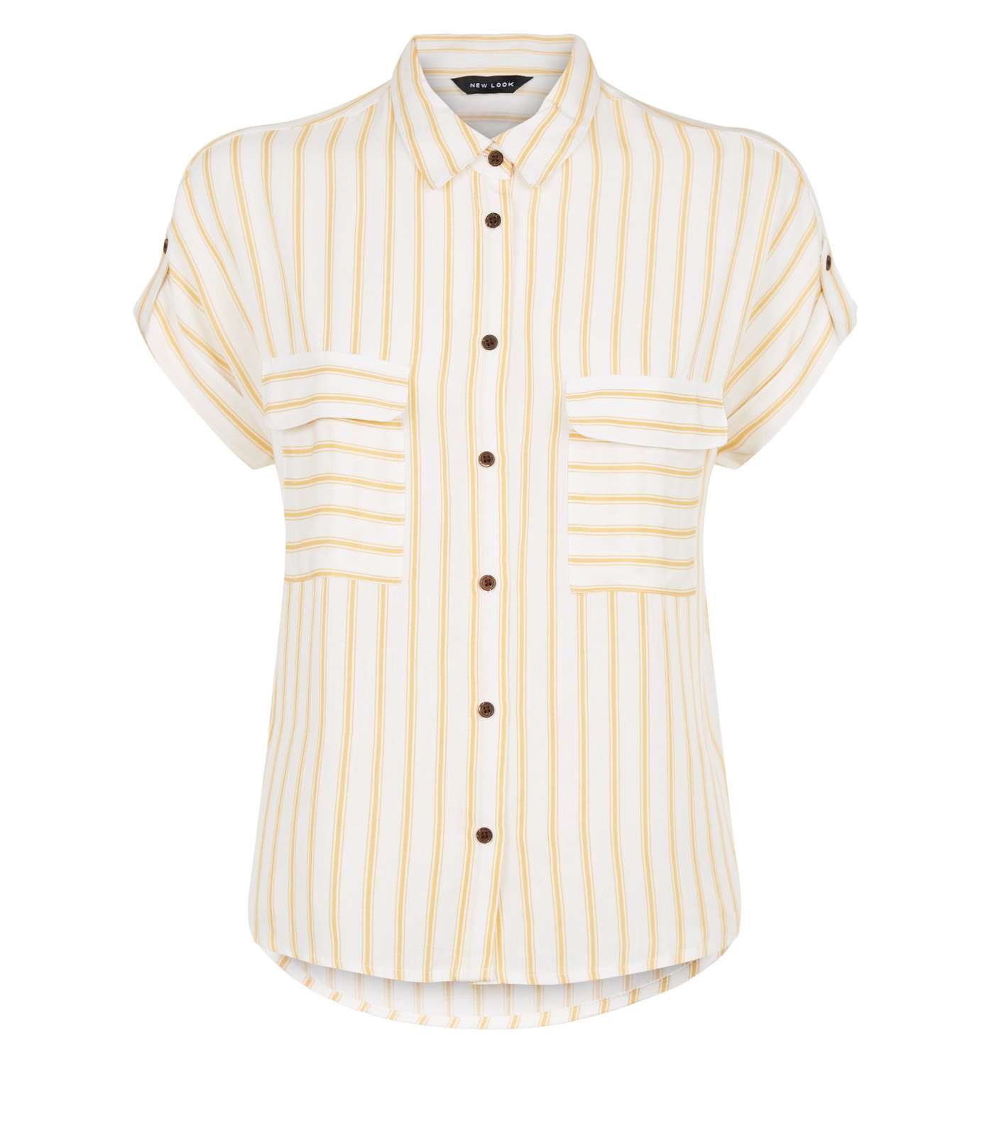 Mustard Stripe Utility Pocket Shirt Image 4