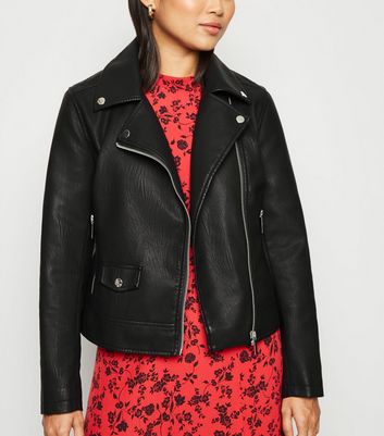 New look petite leather jacket best sale