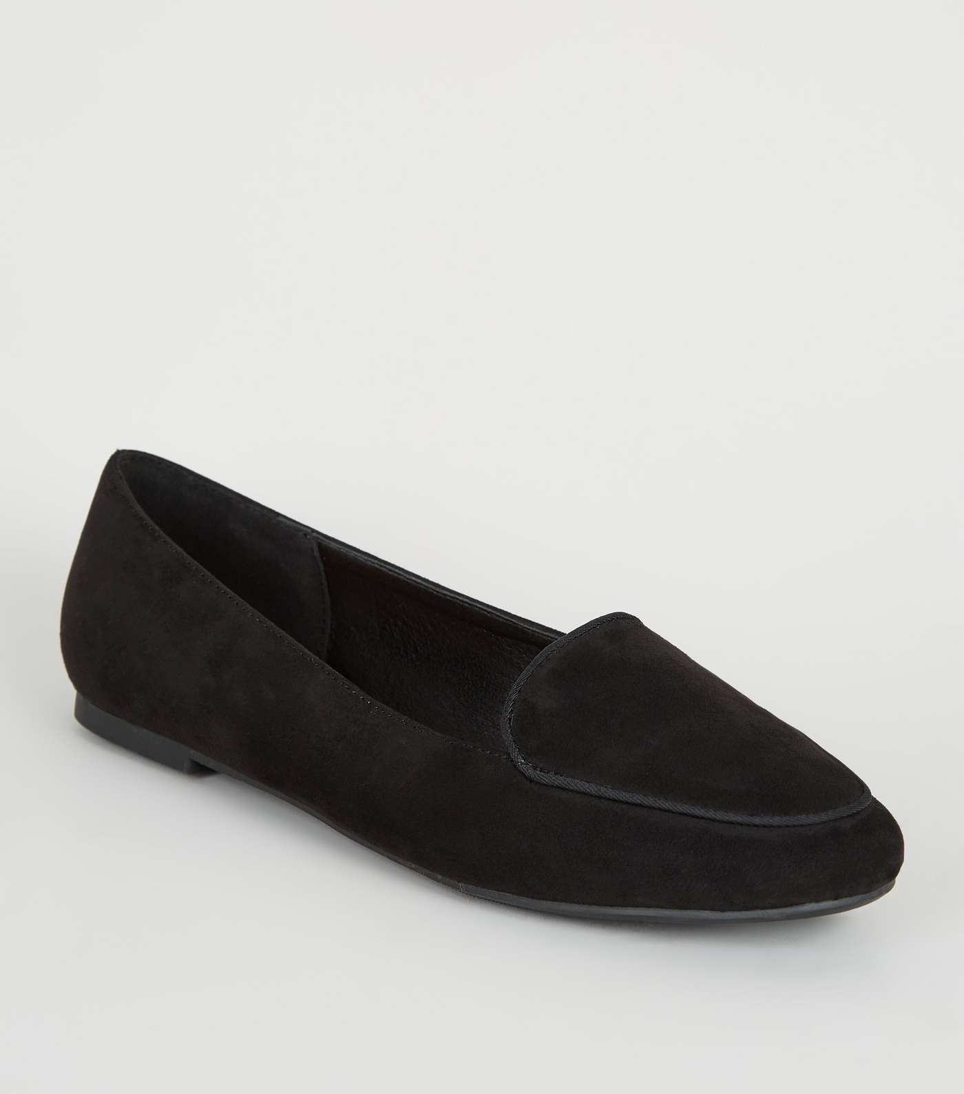 Black Suedette Loafers