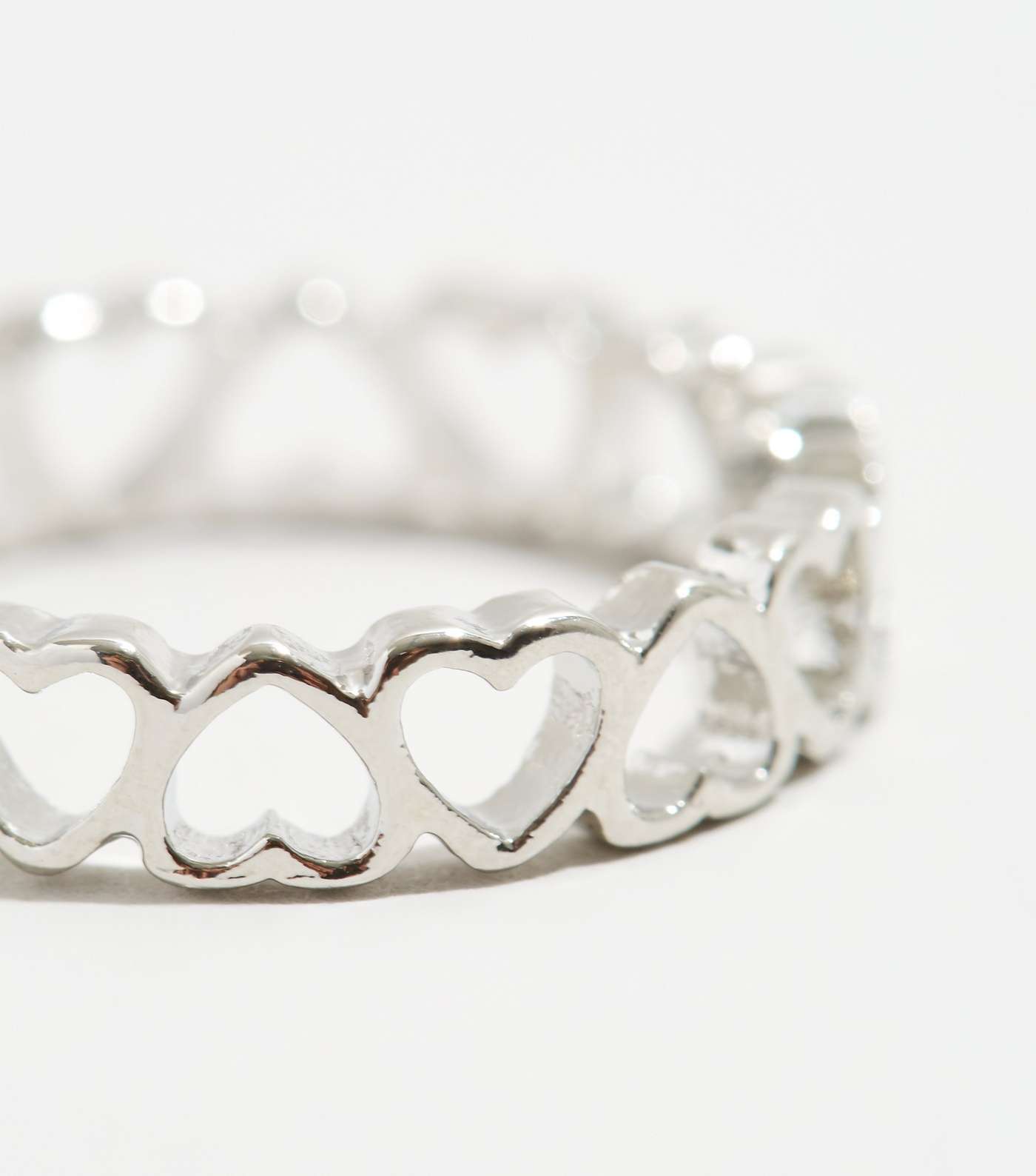 Silver Heart Link Ring  Image 2