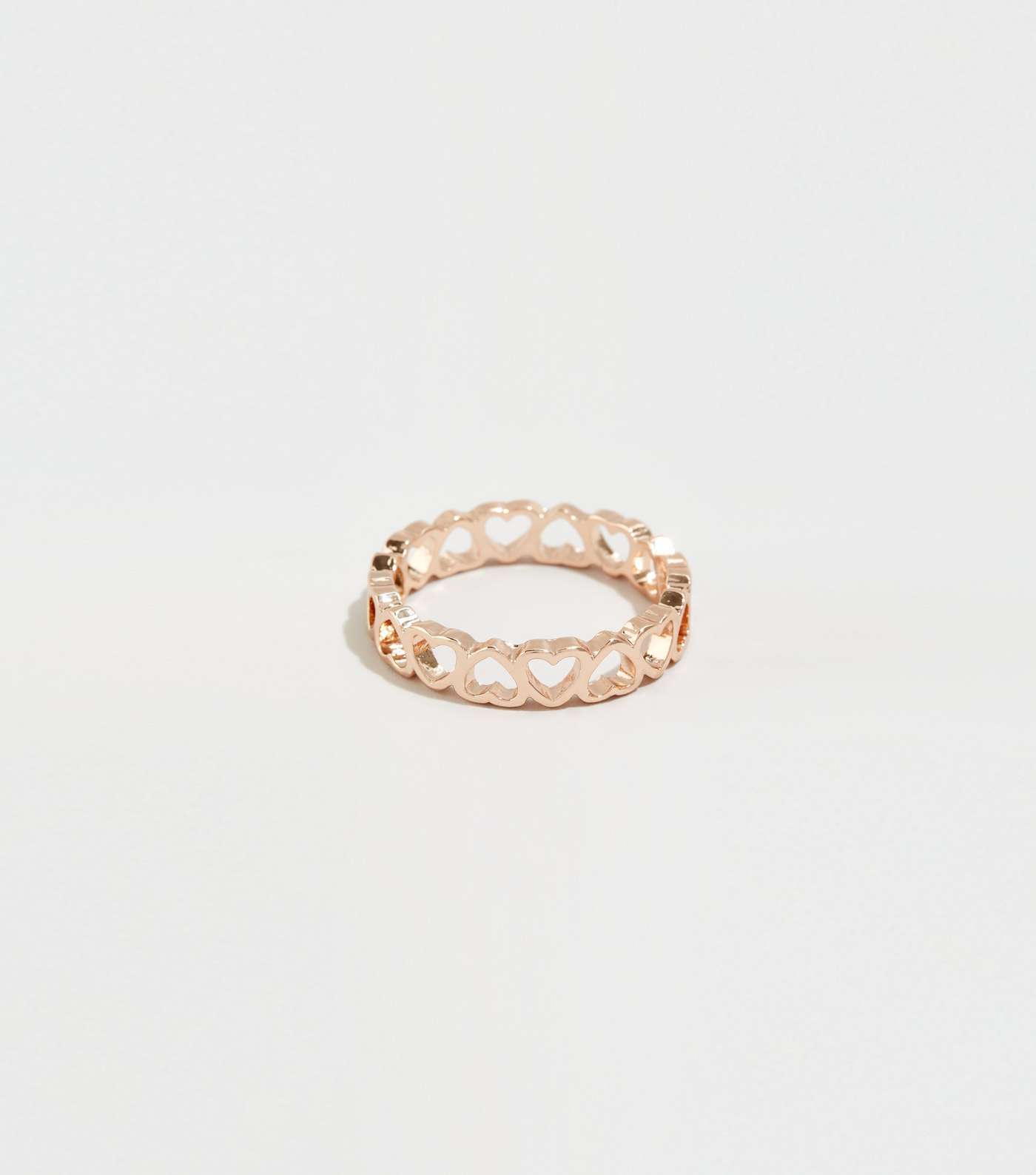 Rose Gold Heart Link Ring 