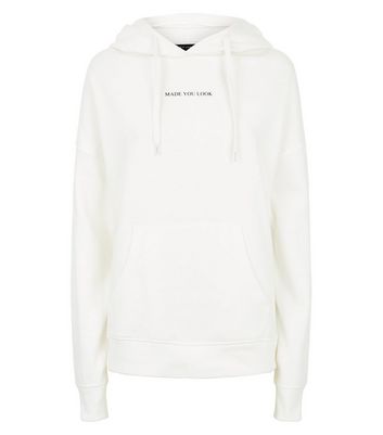 new look white hoodie