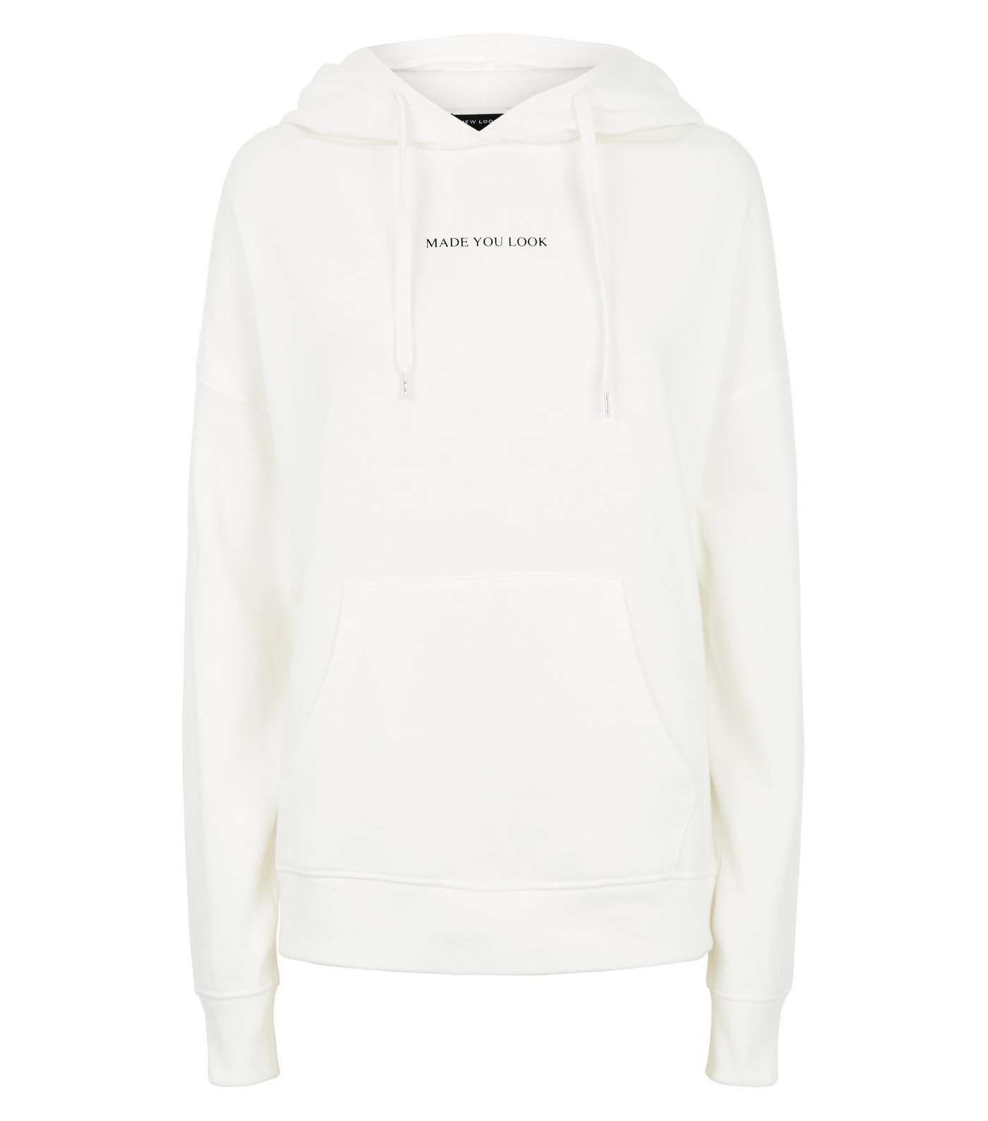 Off White Made You Look Slogan Hoodie Image 4