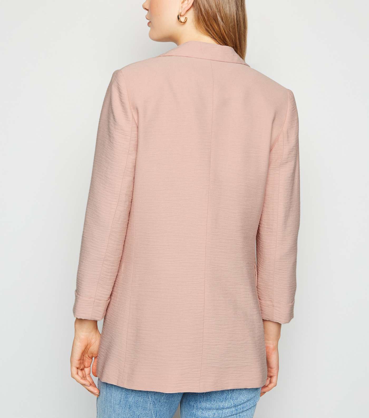 Pale Pink Long Sleeve Blazer Image 3
