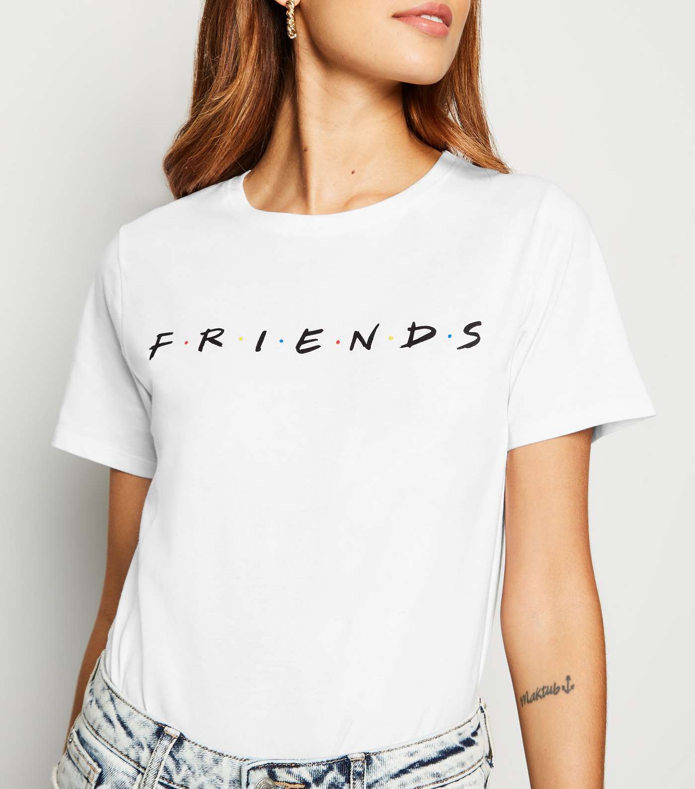 White Cotton Friends Logo T-Shirt