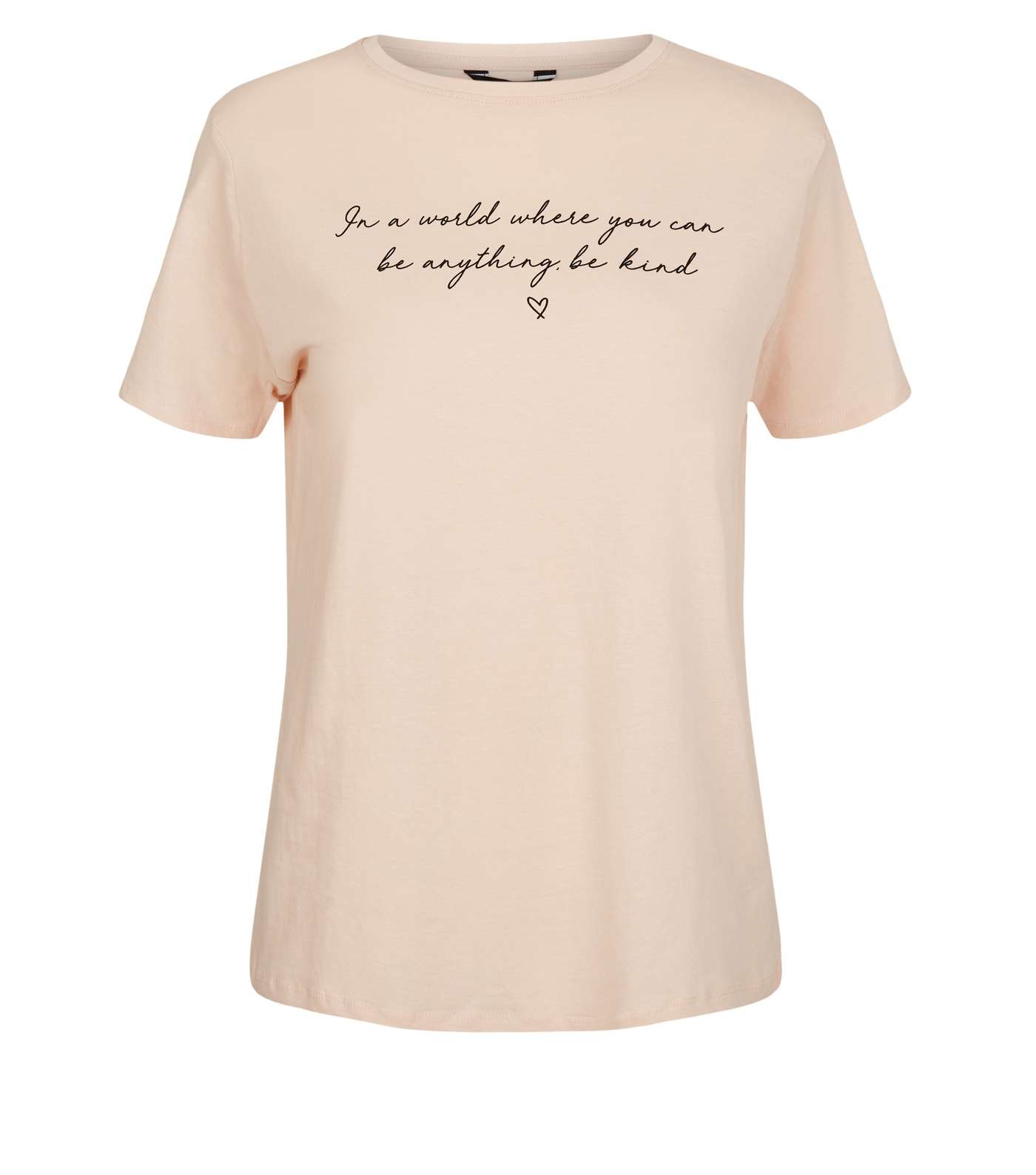 Pale Pink Be Kind Slogan T-Shirt Image 4