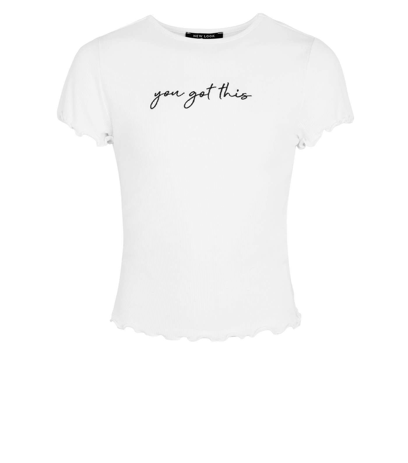 Girls White You Got This Slogan T-Shirt Image 4