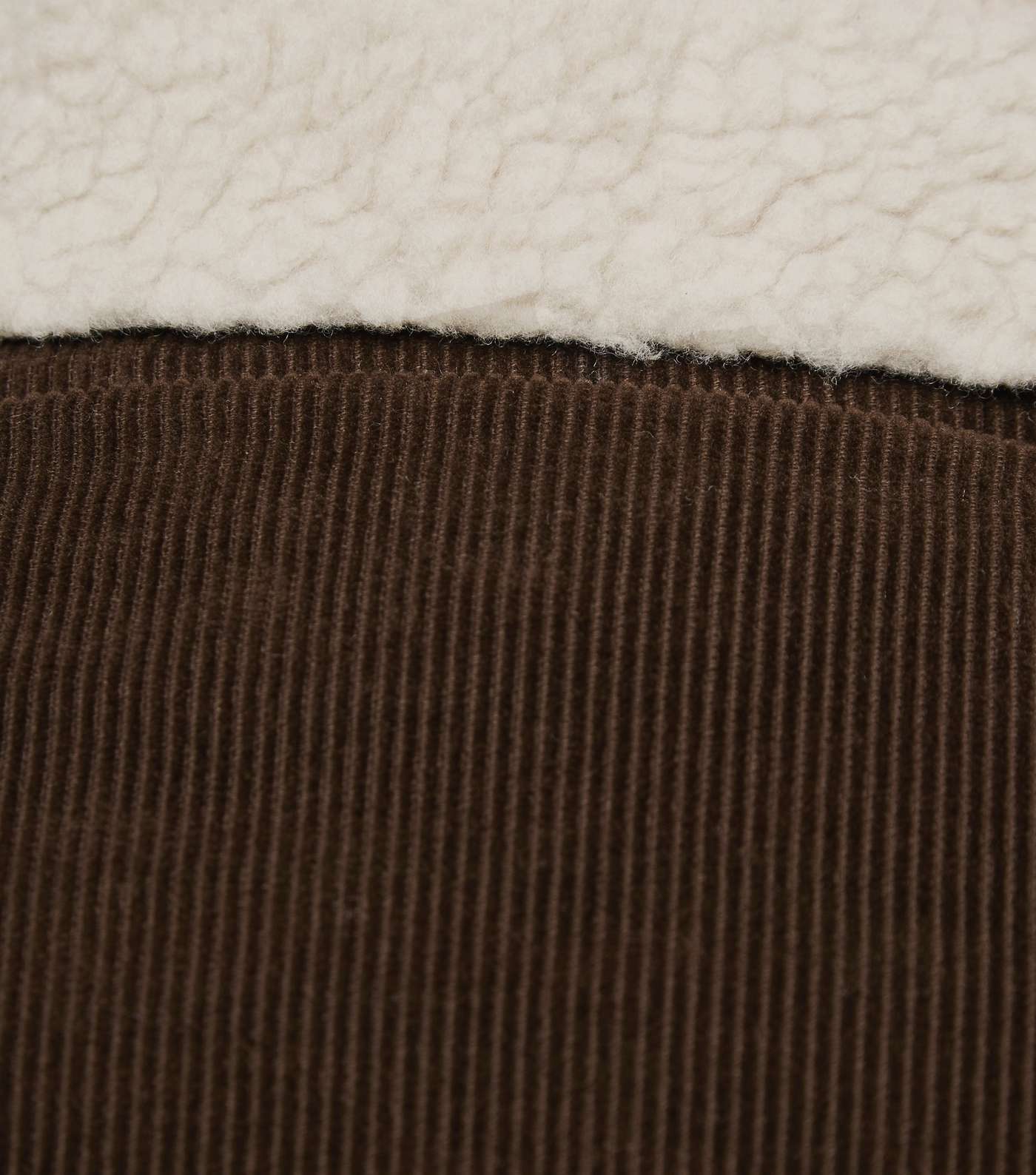 Dark Brown Cord Teddy Lined Jacket  Image 5