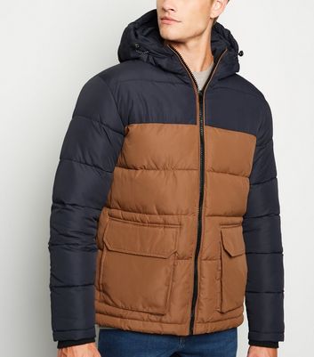 New look colour block on sale puffer