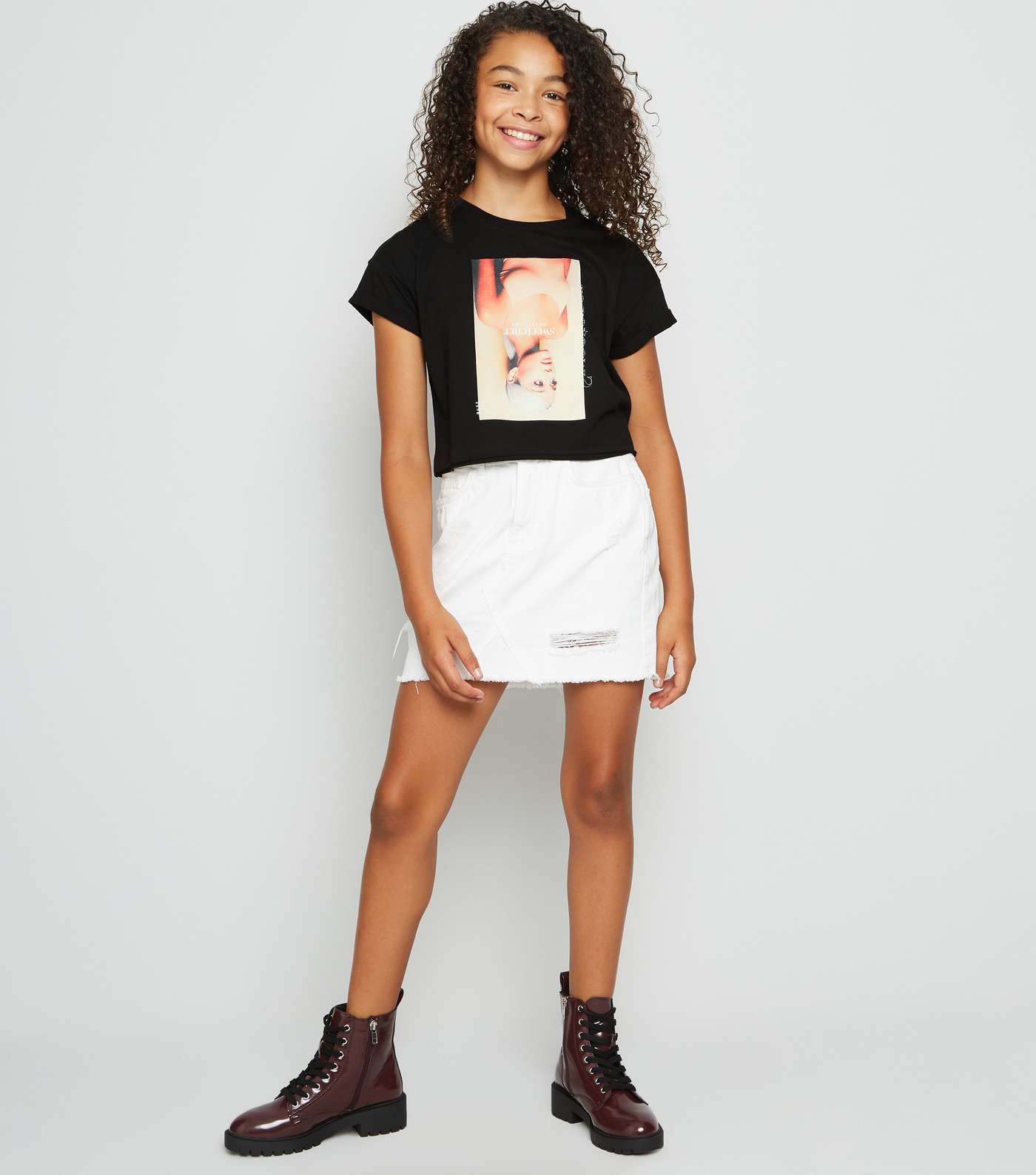 Girls Black Sweetener Ariana Grande Album T-Shirt Image 2