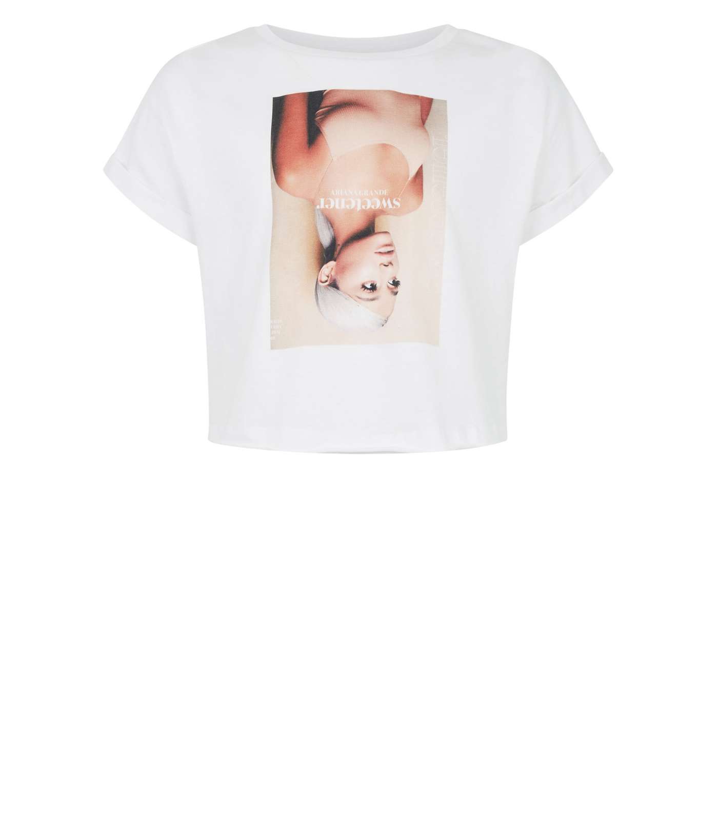 Girls White Sweetener Ariana Grande T-Shirt Image 4
