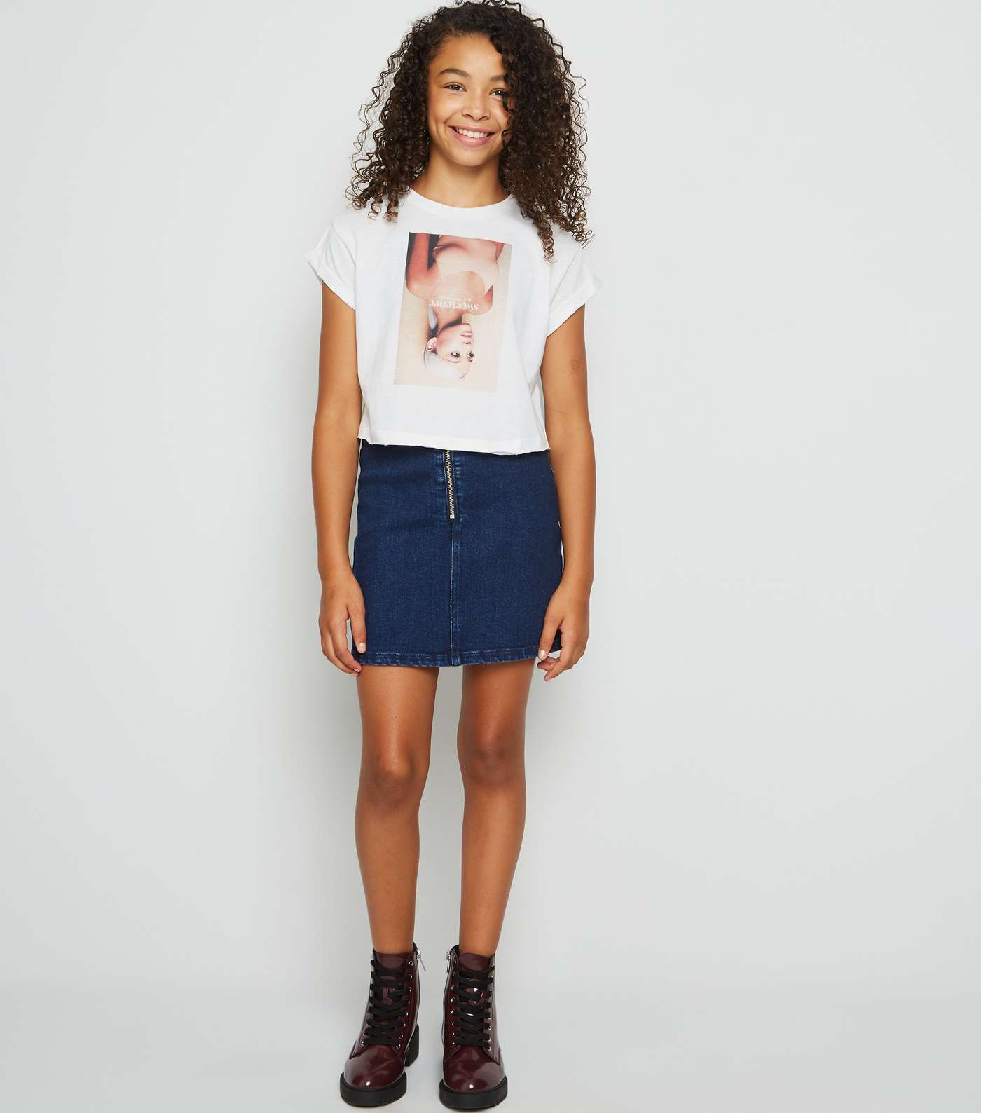 Girls White Sweetener Ariana Grande T-Shirt Image 2