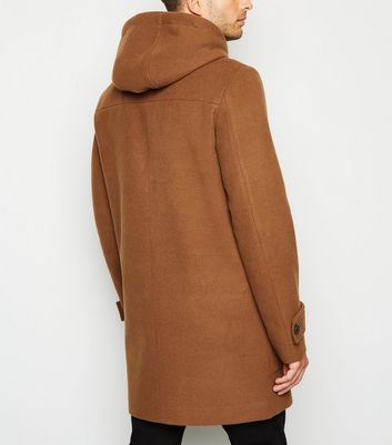 camel coat with hood