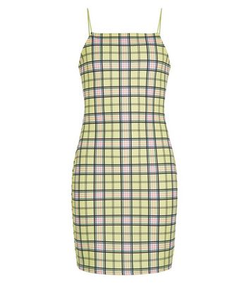 new look yellow check dress