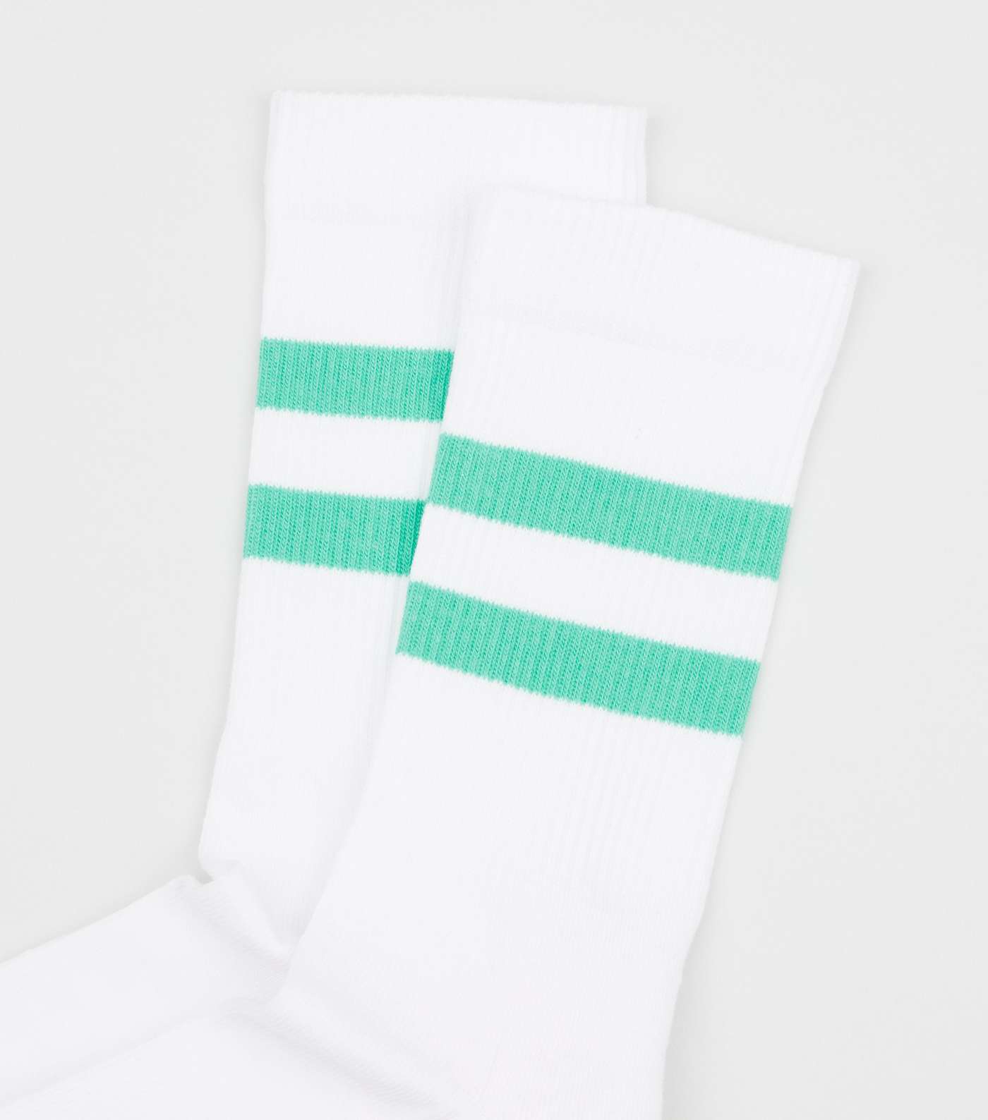 Mint Green Stripe Pattern Socks Image 2