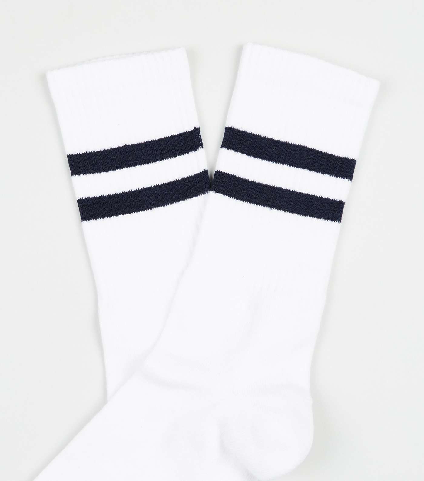 Navy Stripe Pattern Socks Image 2