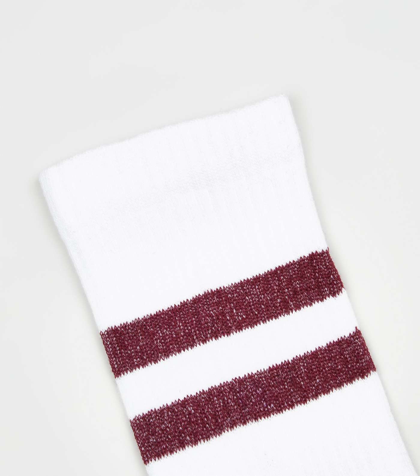 Burgundy Stripe Pattern Socks Image 2