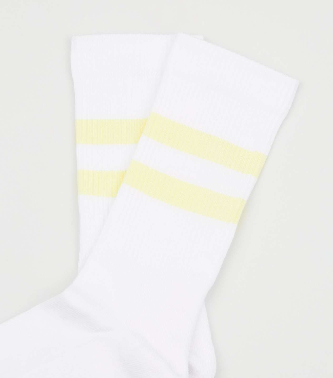 Pale Yellow Stripe Pattern Socks Image 2