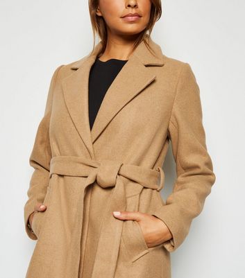 Camel longline coat womens best sale