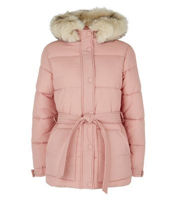 new look pink parka