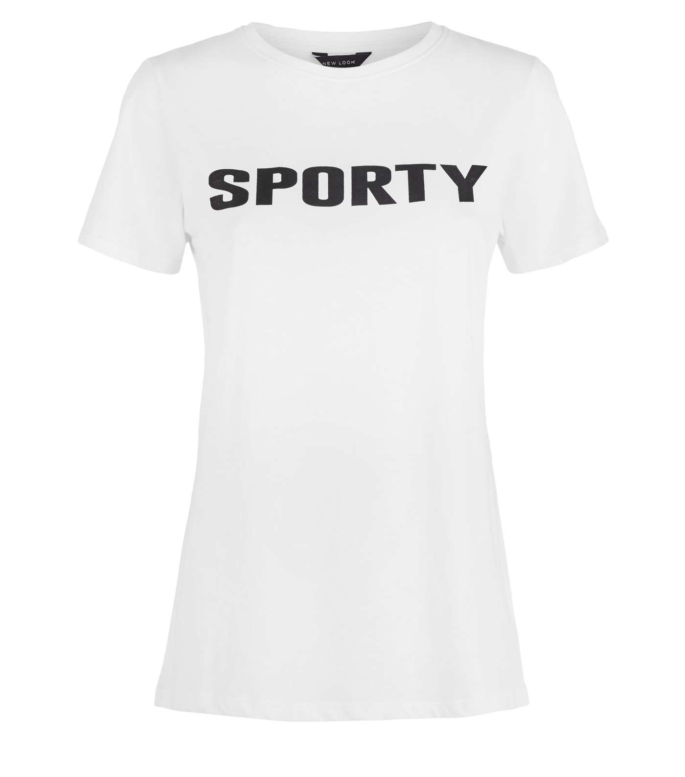 White Sporty Slogan T-Shirt Image 4