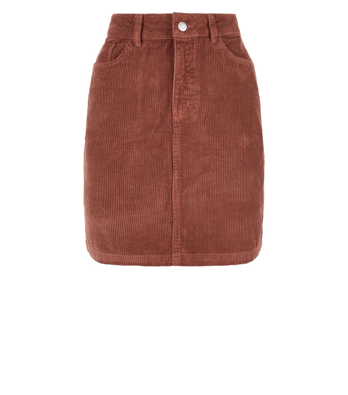 Rust Pocket Cord Mini Skirt Image 4