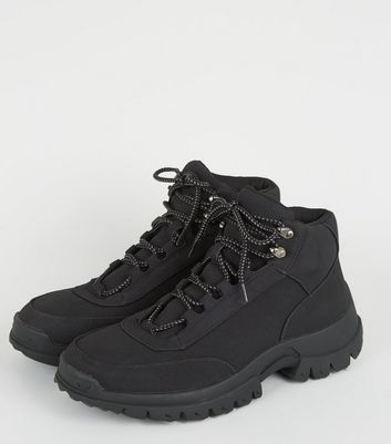 Black Chunky Hiker Boots New Look