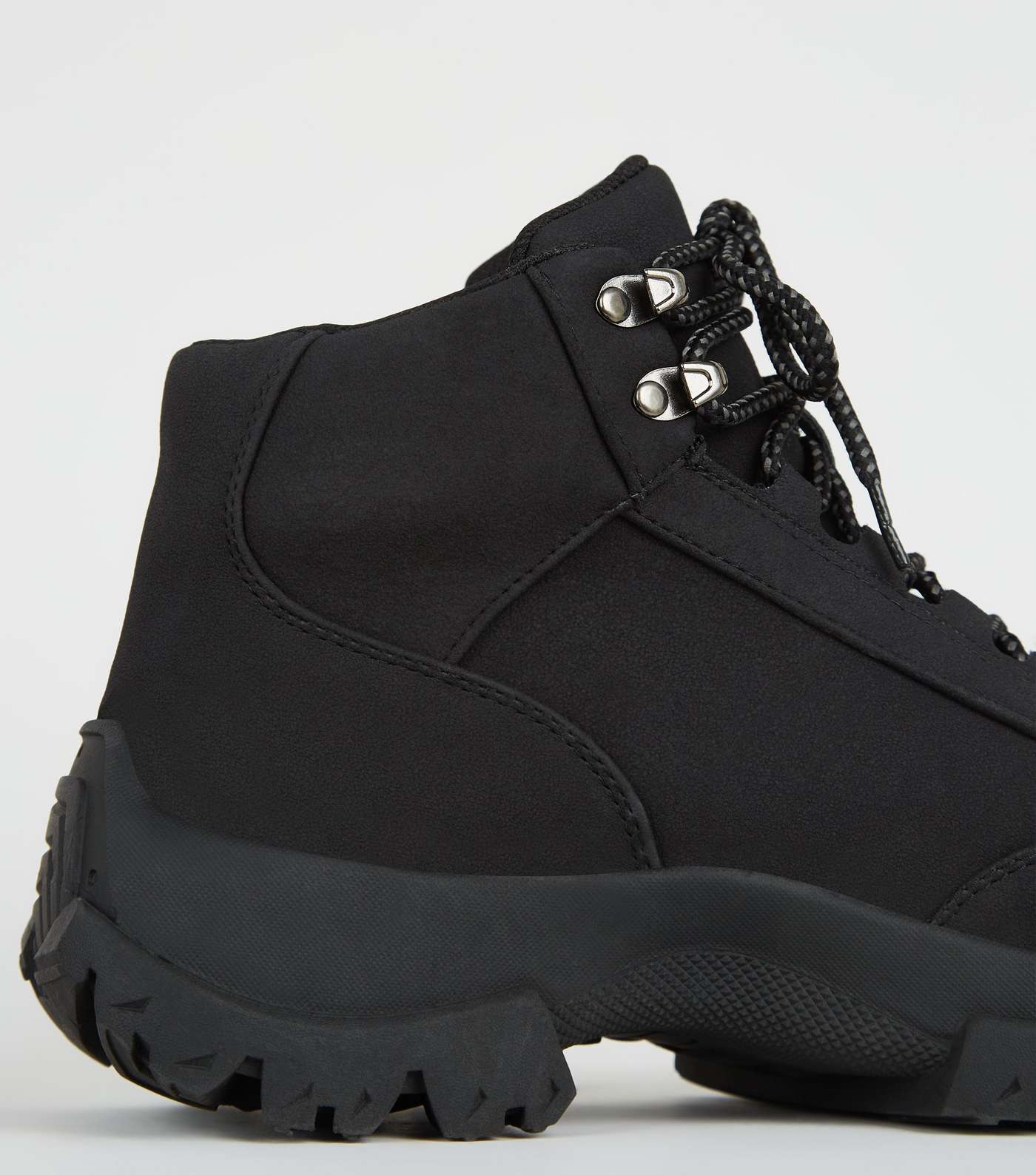 Black Chunky Hiker Boots Image 4