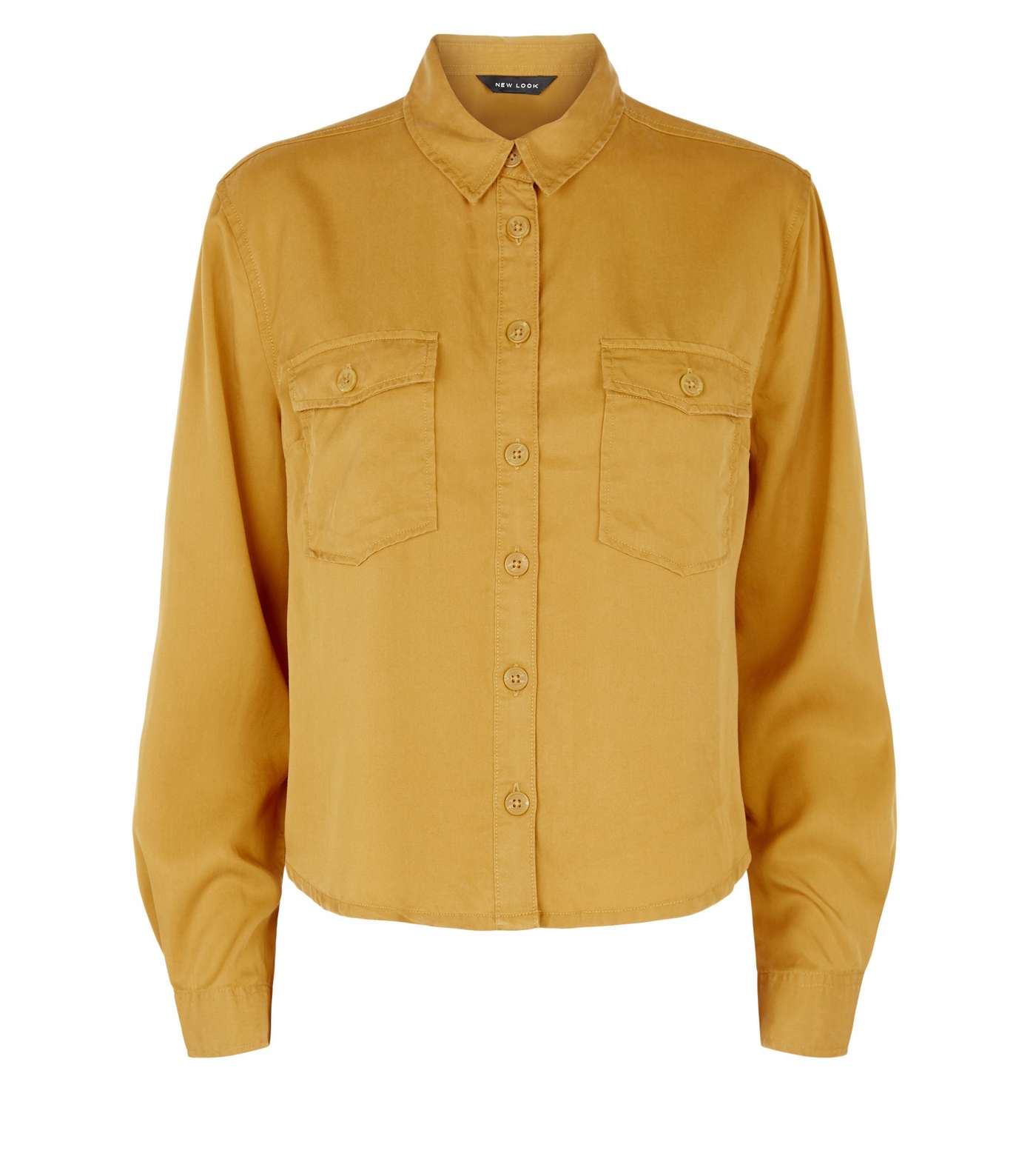 Yellow Long Sleeve Utility Shirt  Image 4